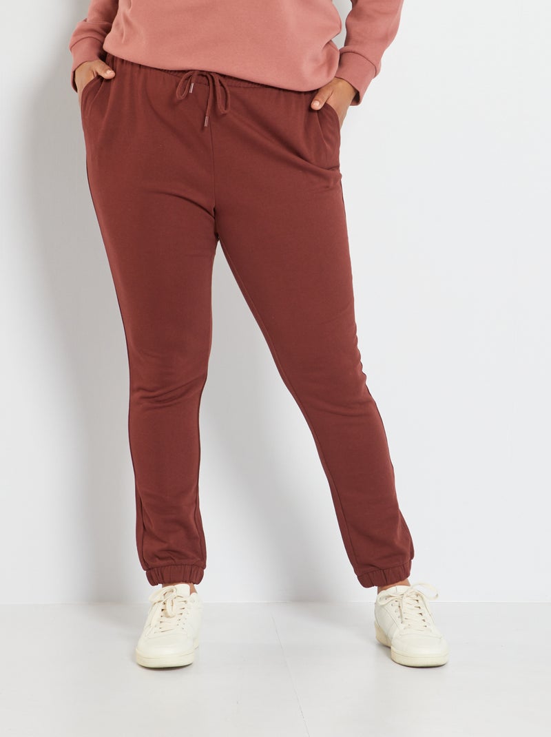 Pantalon de jogging en molleton Marron - Kiabi