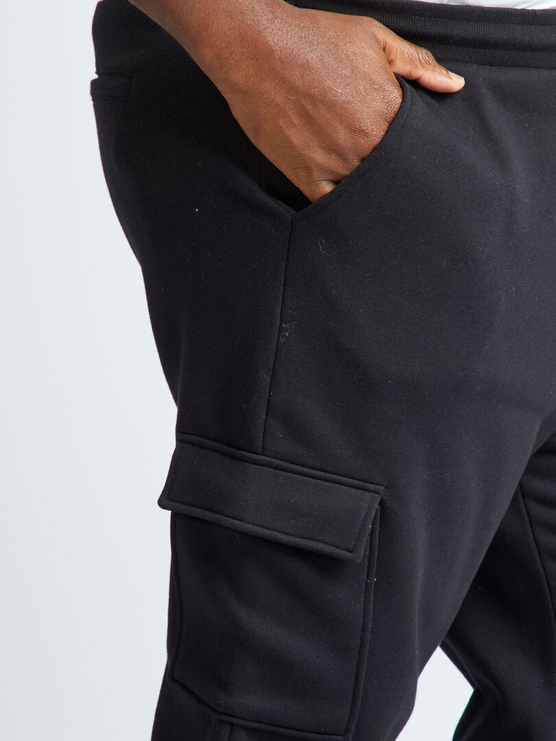 Pantalon de jogging en molleton noir - Kiabi