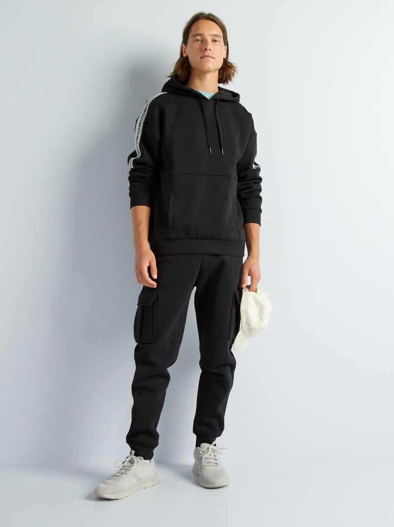 Pantalon de jogging en molleton noir - Kiabi