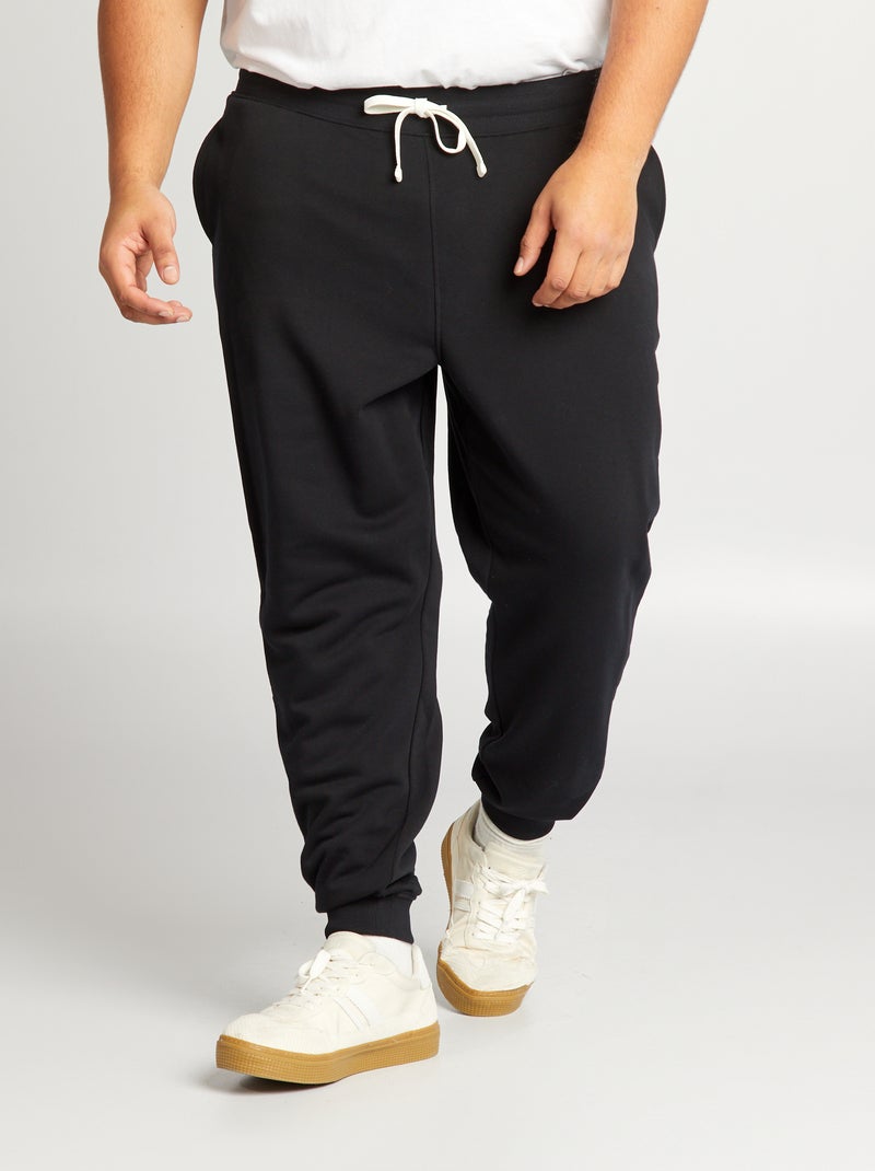 Pantalon de jogging en molleton noir - Kiabi