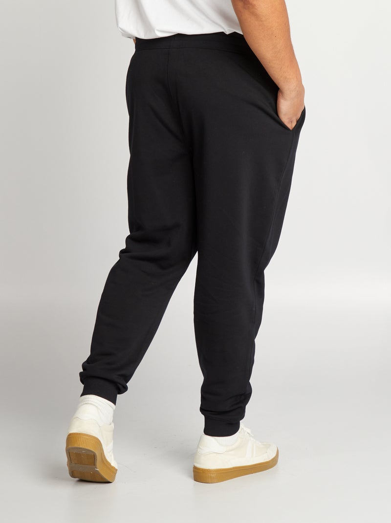 Pantalon de jogging en molleton noir - Kiabi