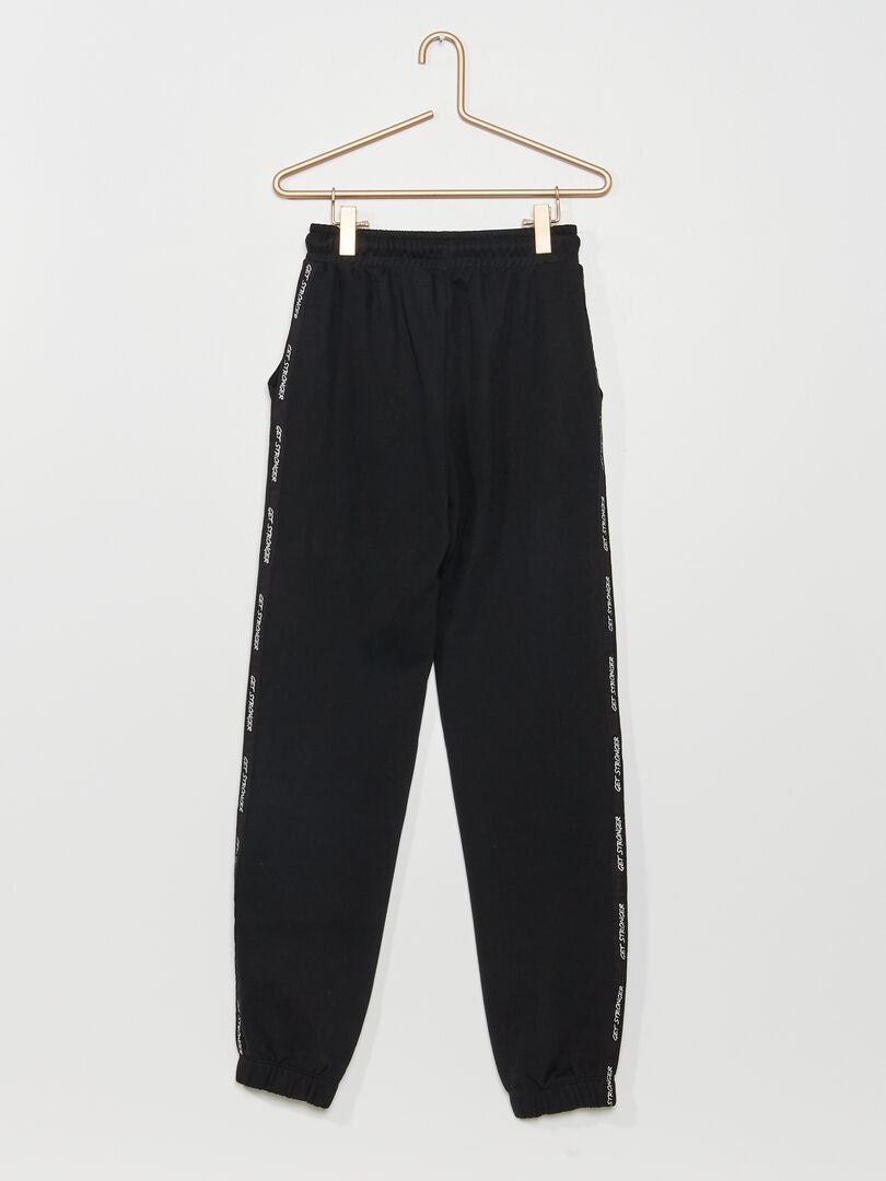 Pantalon de jogging en molleton Noir - Kiabi