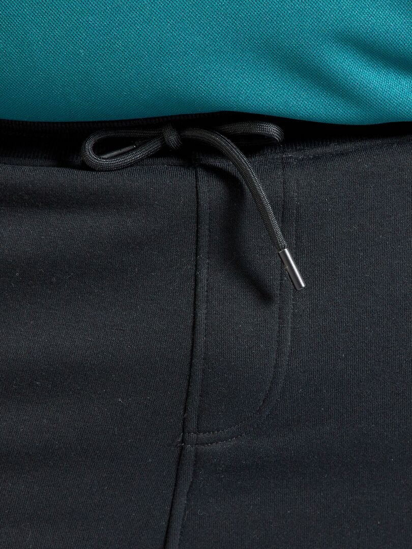 Pantalon de jogging en molleton noir - Kiabi