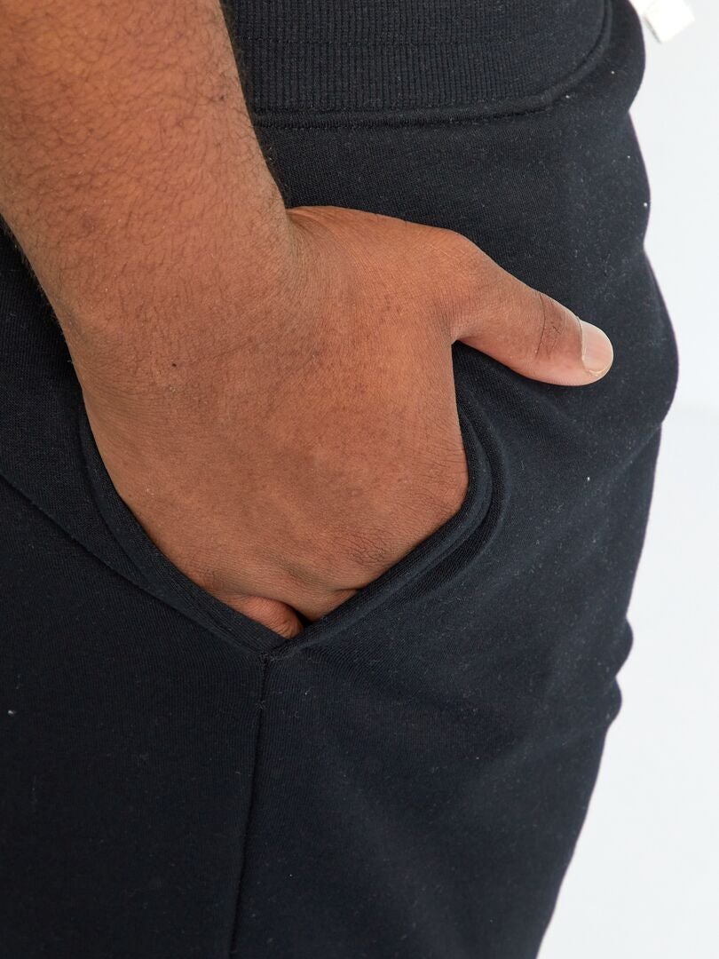Pantalon de jogging en molleton noir - Kiabi