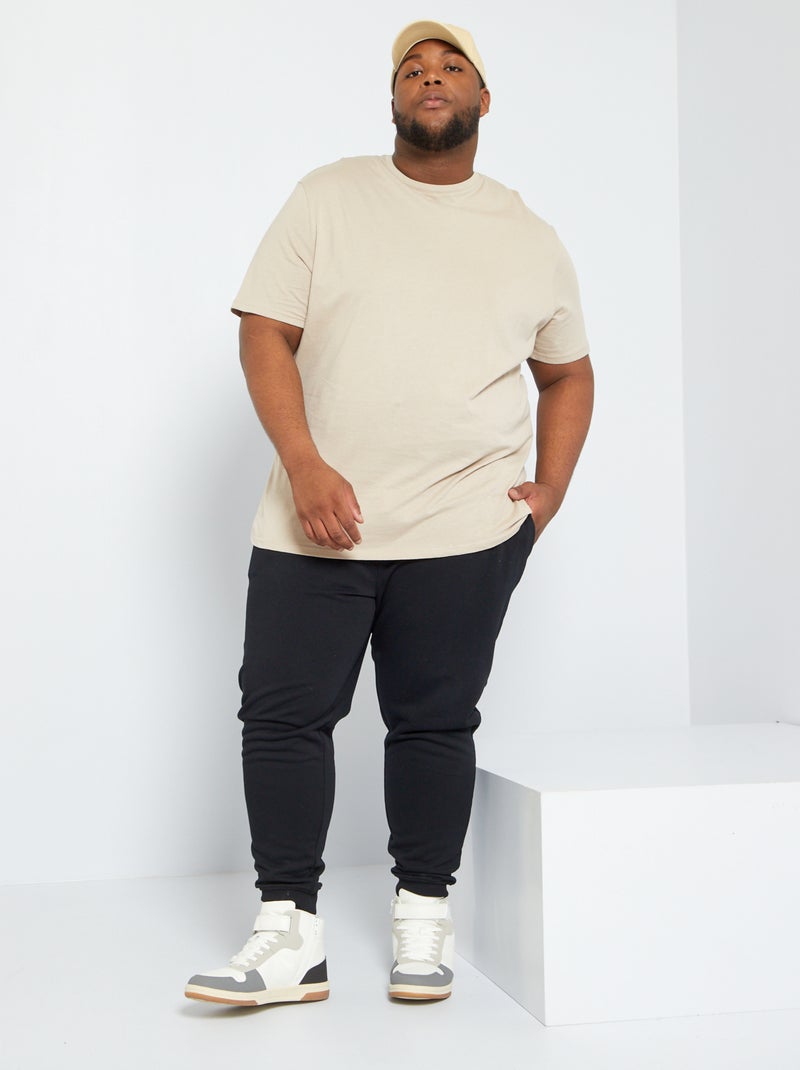Pantalon de jogging en molleton noir - Kiabi