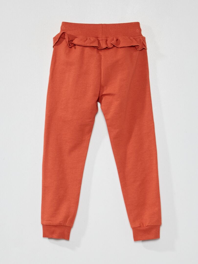 Pantalon de jogging en molleton Orange brique - Kiabi
