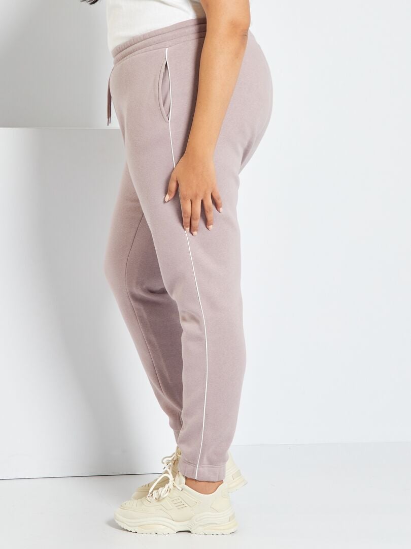 Pantalon de jogging en molleton rose grisé - Kiabi