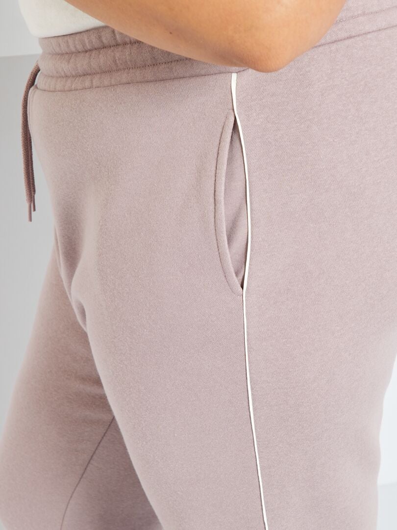 Pantalon de jogging en molleton rose grisé - Kiabi