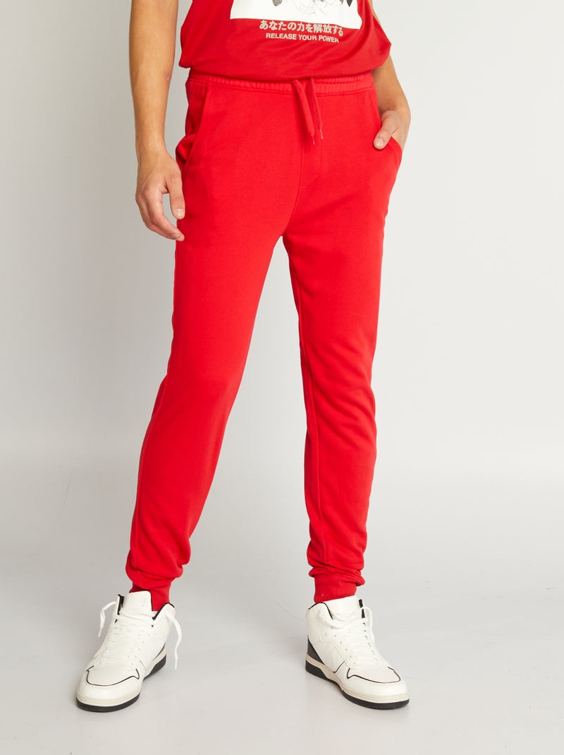 Pantalon de jogging en molleton Rouge - Kiabi