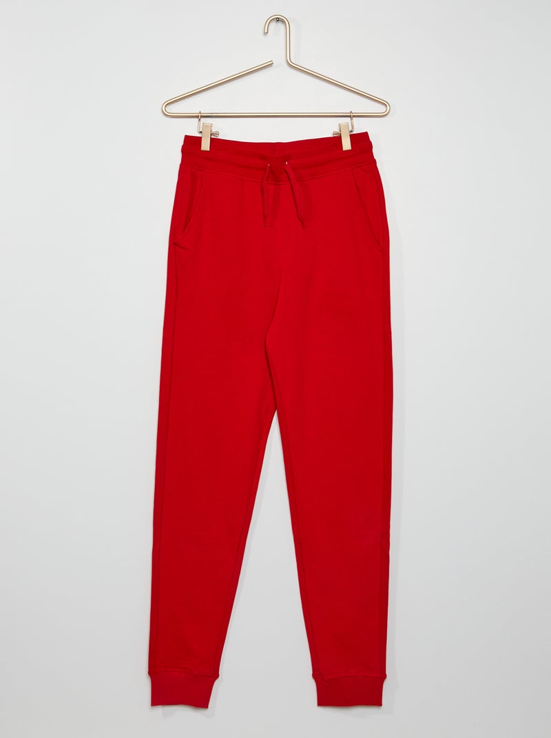 Pantalon de jogging en molleton rouge - Kiabi