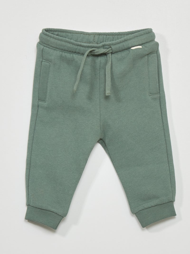 Pantalon de jogging en molleton Vert gris - Kiabi