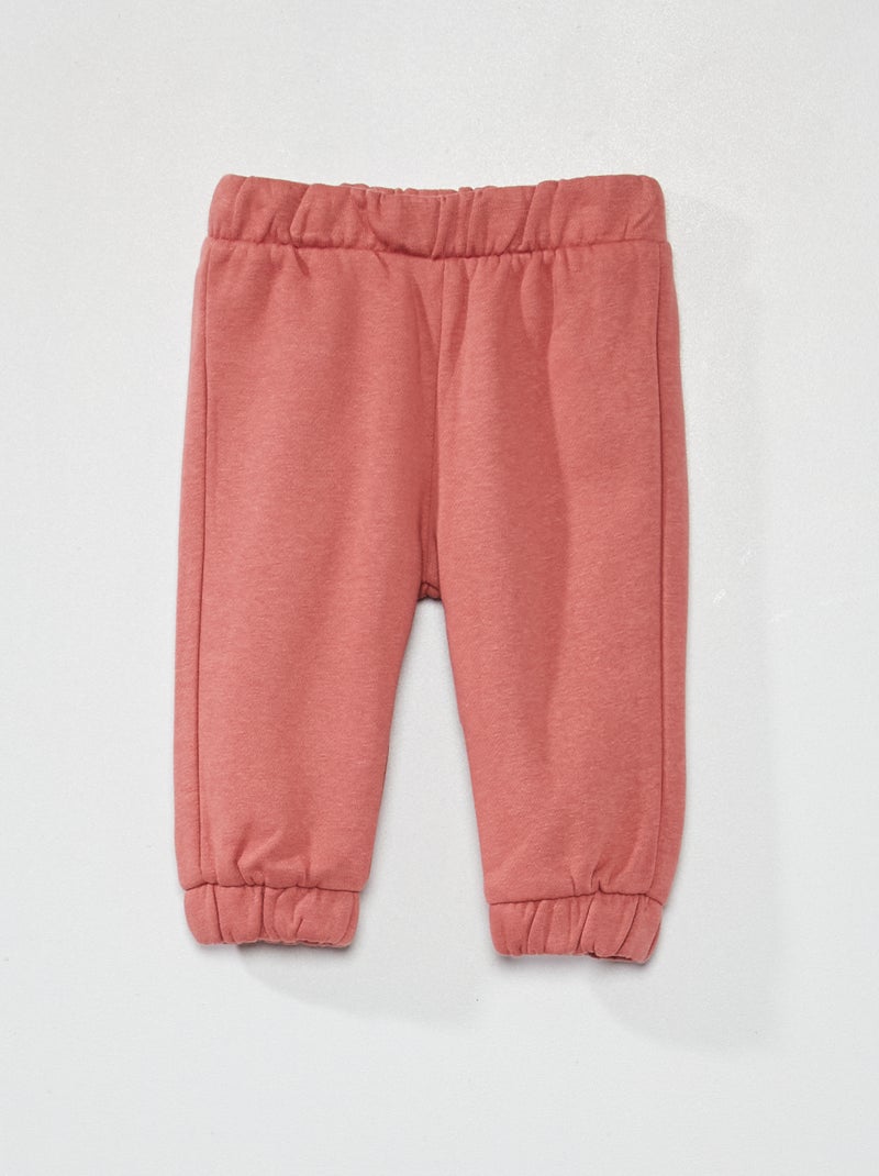 Pantalon de jogging en molleton Vieux rose - Kiabi