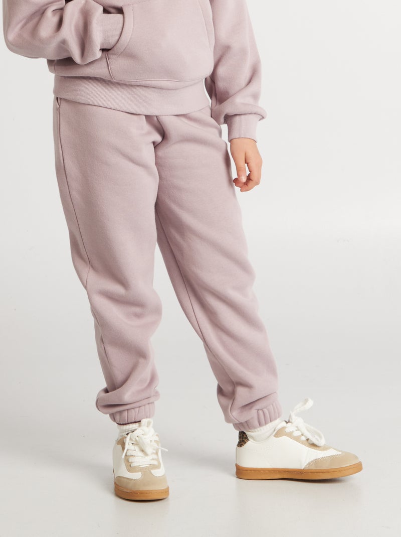 Pantalon de jogging en molleton Violet - Kiabi