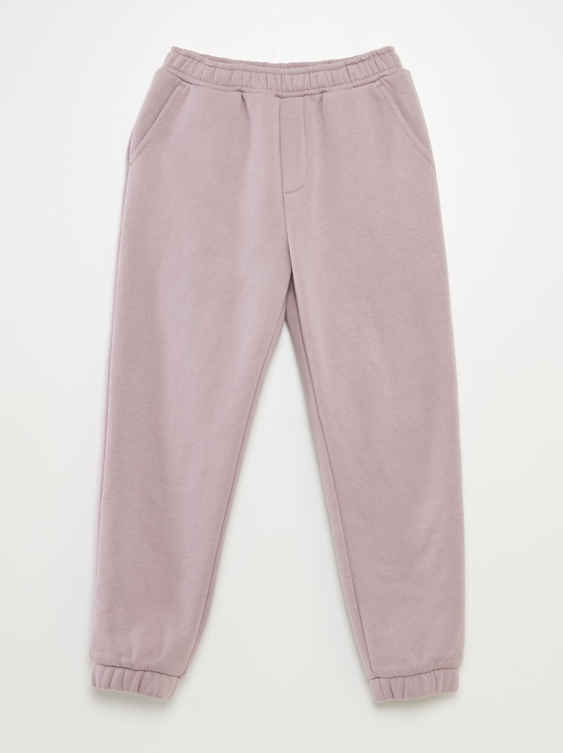 Pantalon de jogging en molleton Violet - Kiabi