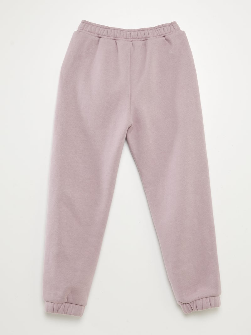 Pantalon de jogging en molleton Violet - Kiabi