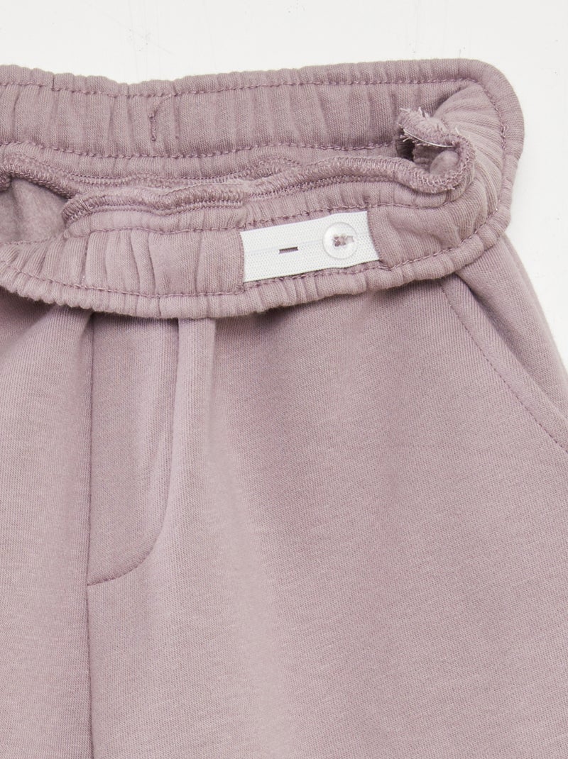 Pantalon de jogging en molleton Violet - Kiabi