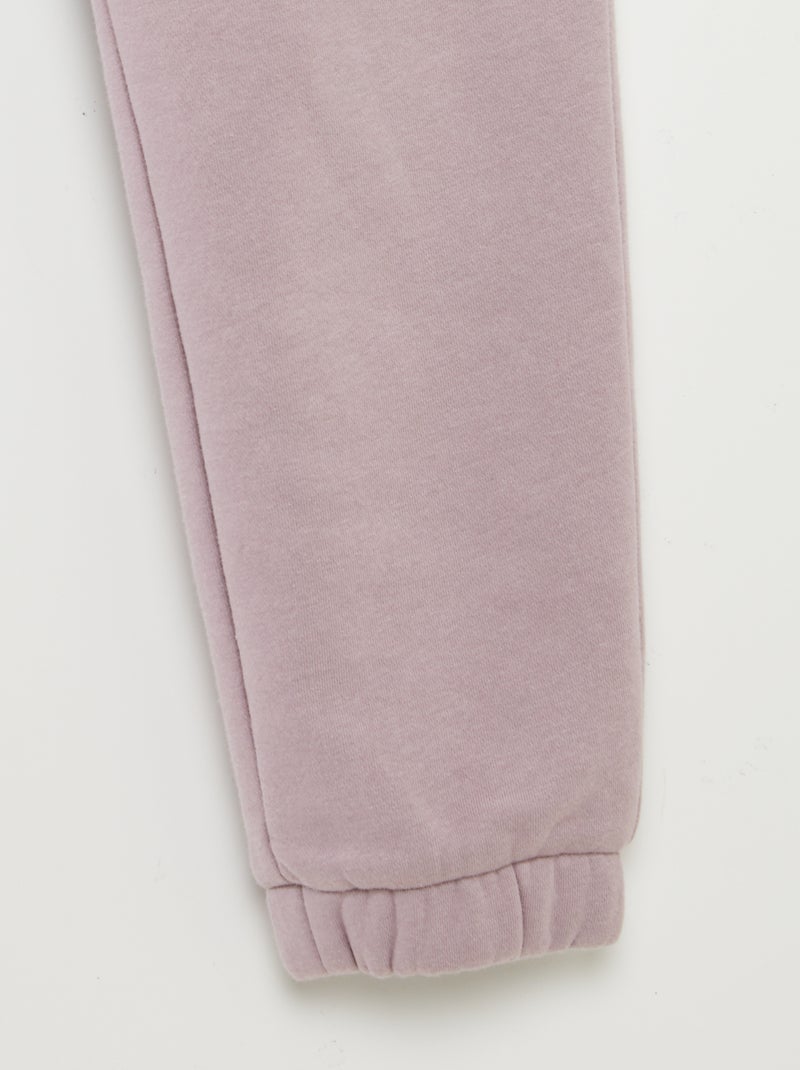 Pantalon de jogging en molleton Violet - Kiabi