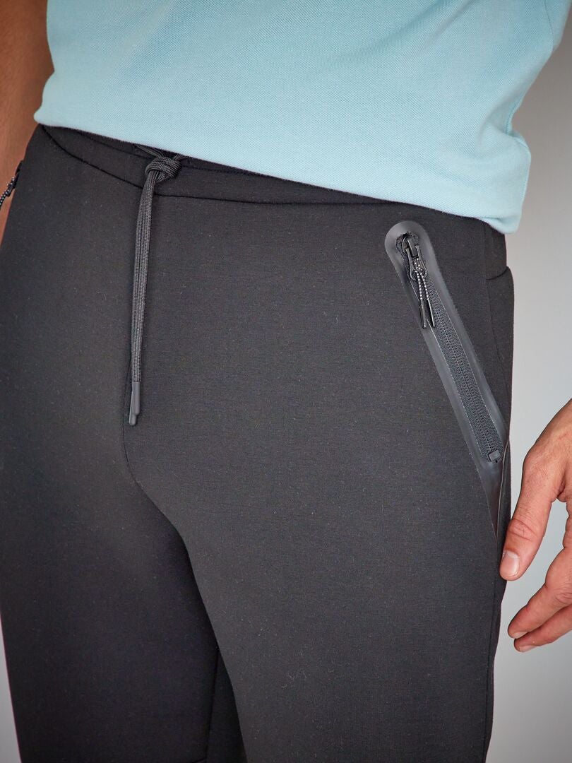 Pantalon de jogging en néoprène noir - Kiabi