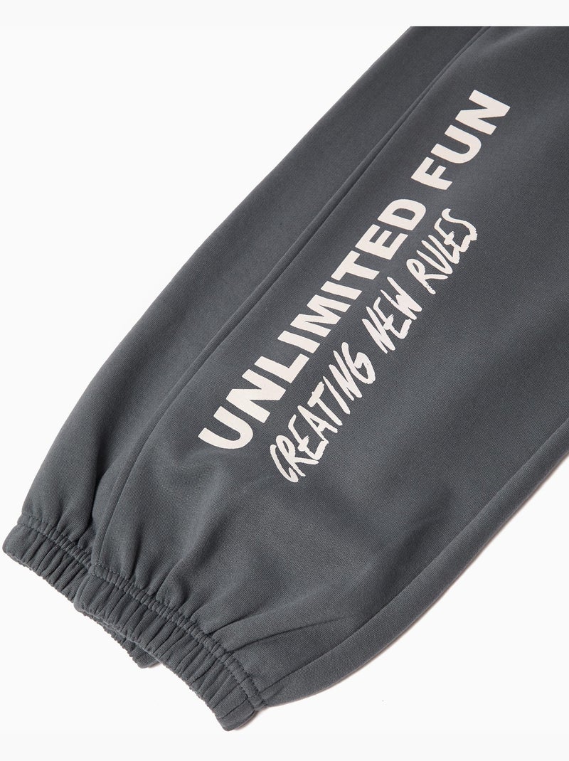 Pantalon de jogging en peluche, MO Fashion Bleu - Kiabi