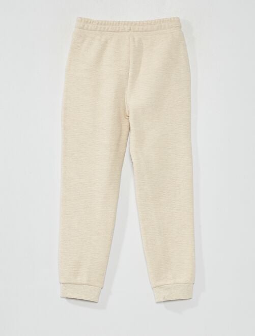 Pantalon de jogging en piqué de coton - Coupe + ajustée - Kiabi