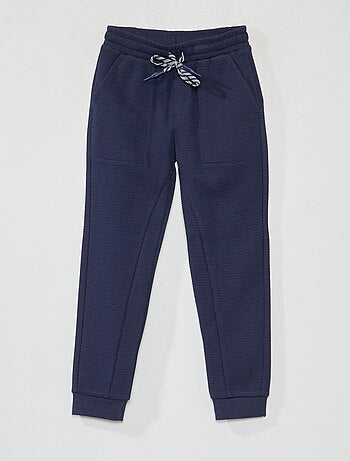 Pantalon de jogging en coton coupe confort pour homme Bleu marine