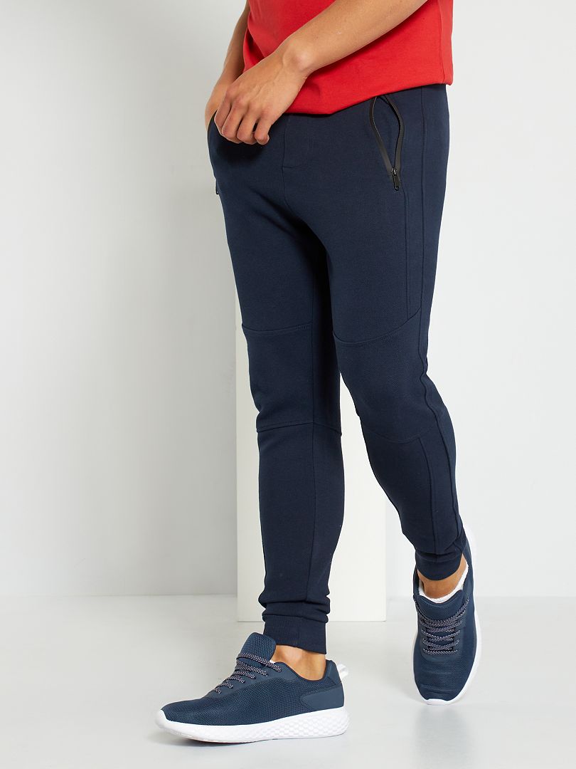 Jogging marine 100% coton confort en maille souple pour homme pantalon  casual homewear - Ollygan