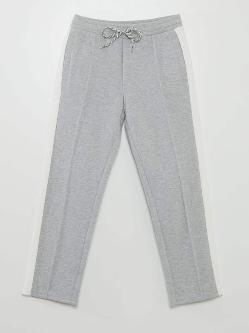 Pantalon de jogging en piqué de coton Gris - Kiabi
