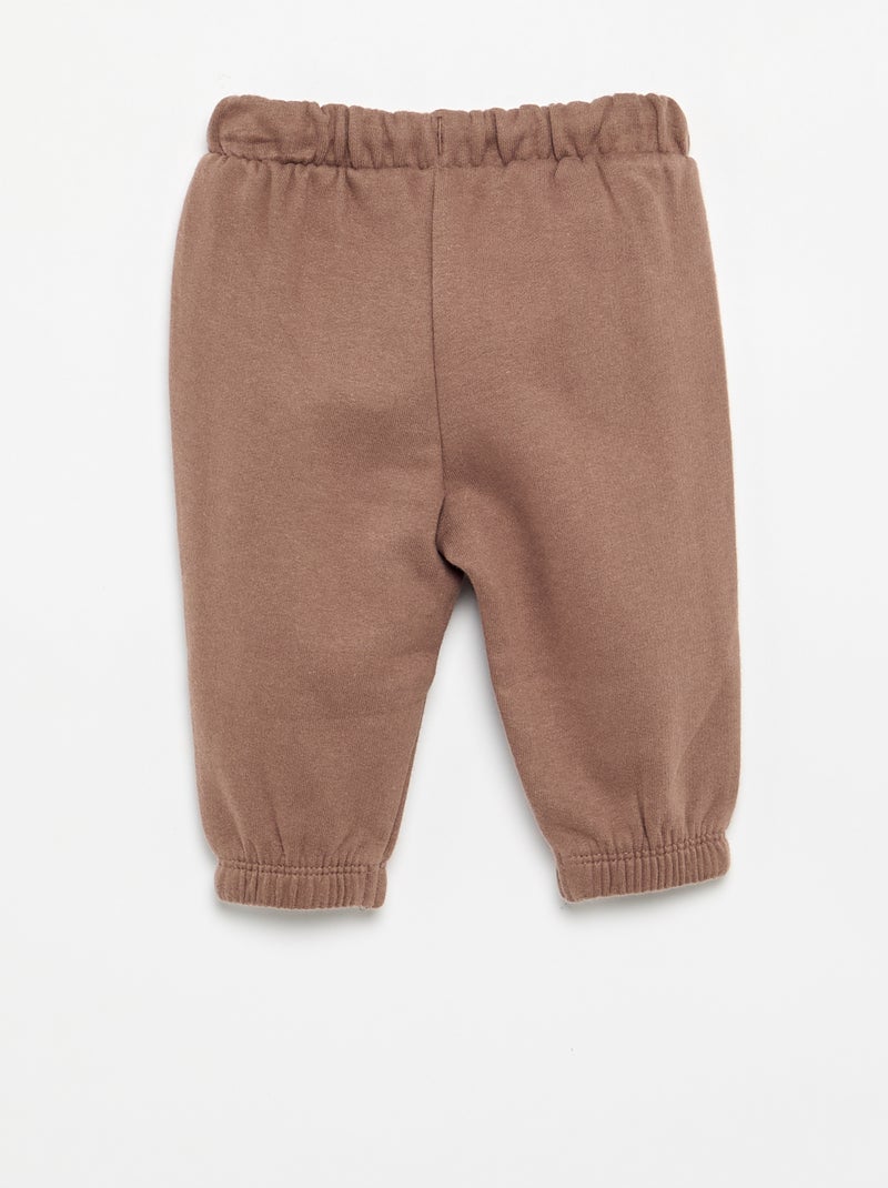 Pantalon de jogging en polaire Marron - Kiabi
