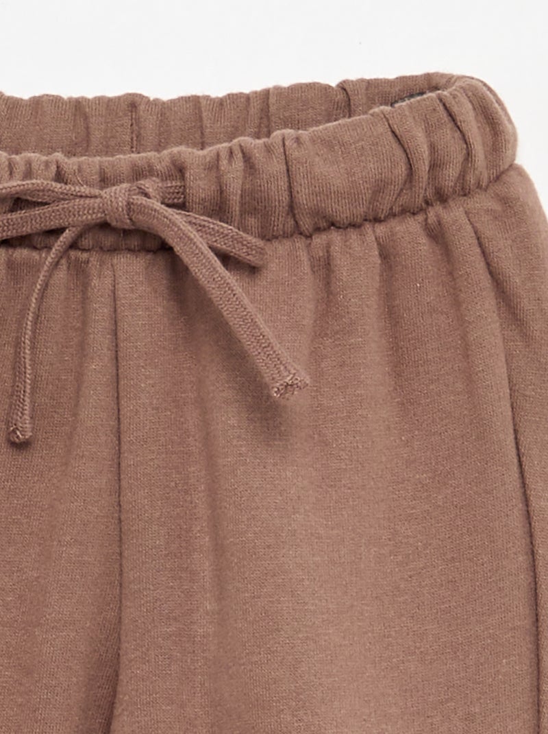 Pantalon de jogging en polaire Marron - Kiabi