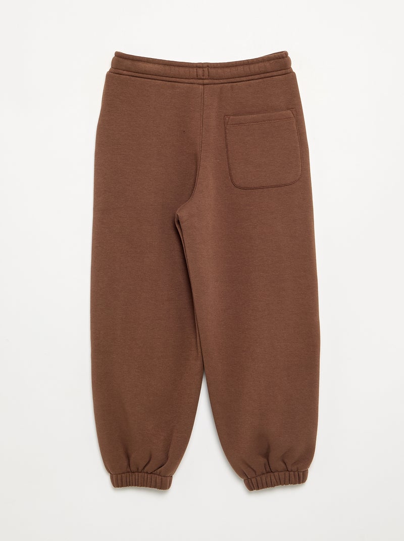 Pantalon de jogging en polaire Marron - Kiabi