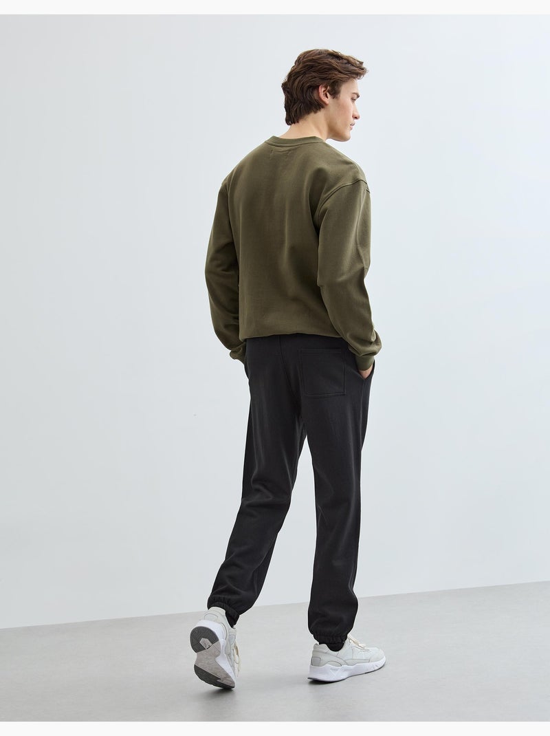 Pantalon de jogging en polaire, MO Fashion Noir - Kiabi