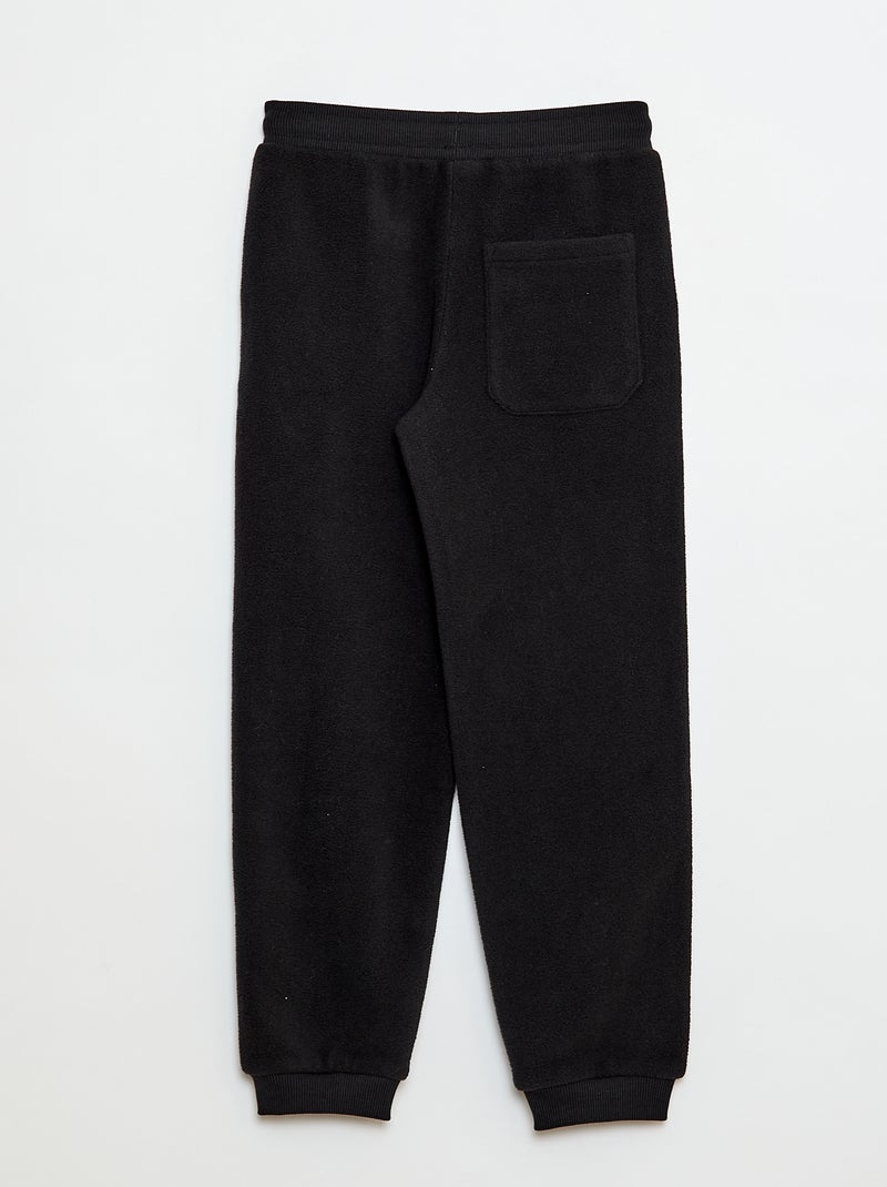Pantalon de jogging en polaire Noir - Kiabi