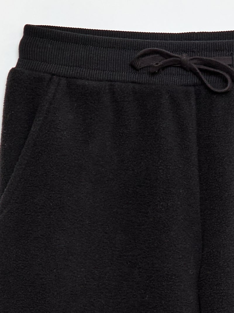 Pantalon de jogging en polaire Noir - Kiabi