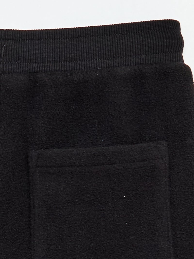 Pantalon de jogging en polaire Noir - Kiabi