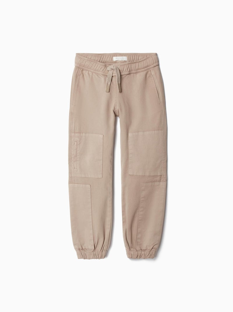 Pantalon de jogging en sergé Beige - Kiabi