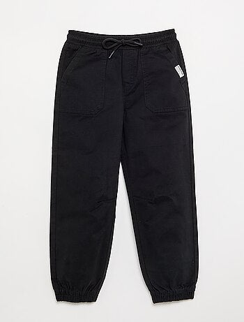Pantalon forme jogger en twill - coupe confortable