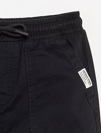 Pantalon forme jogger en twill - coupe confortable