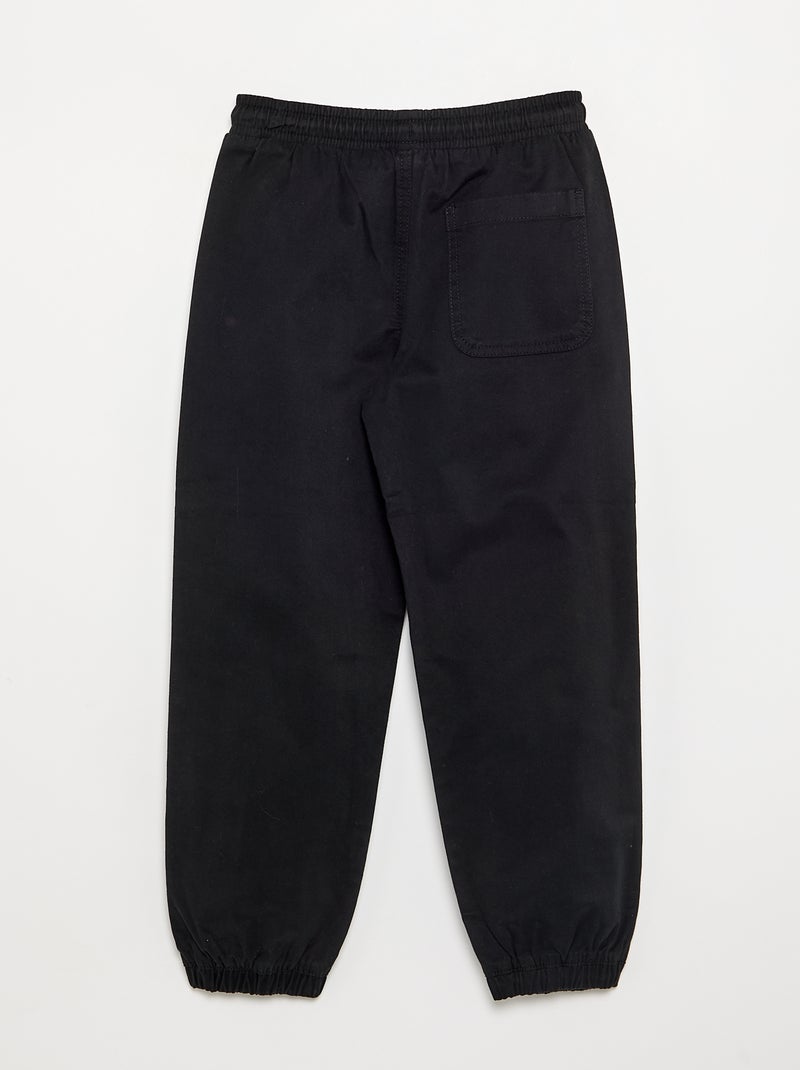 Pantalon de jogging en twill - coupe confortable Noir - Kiabi