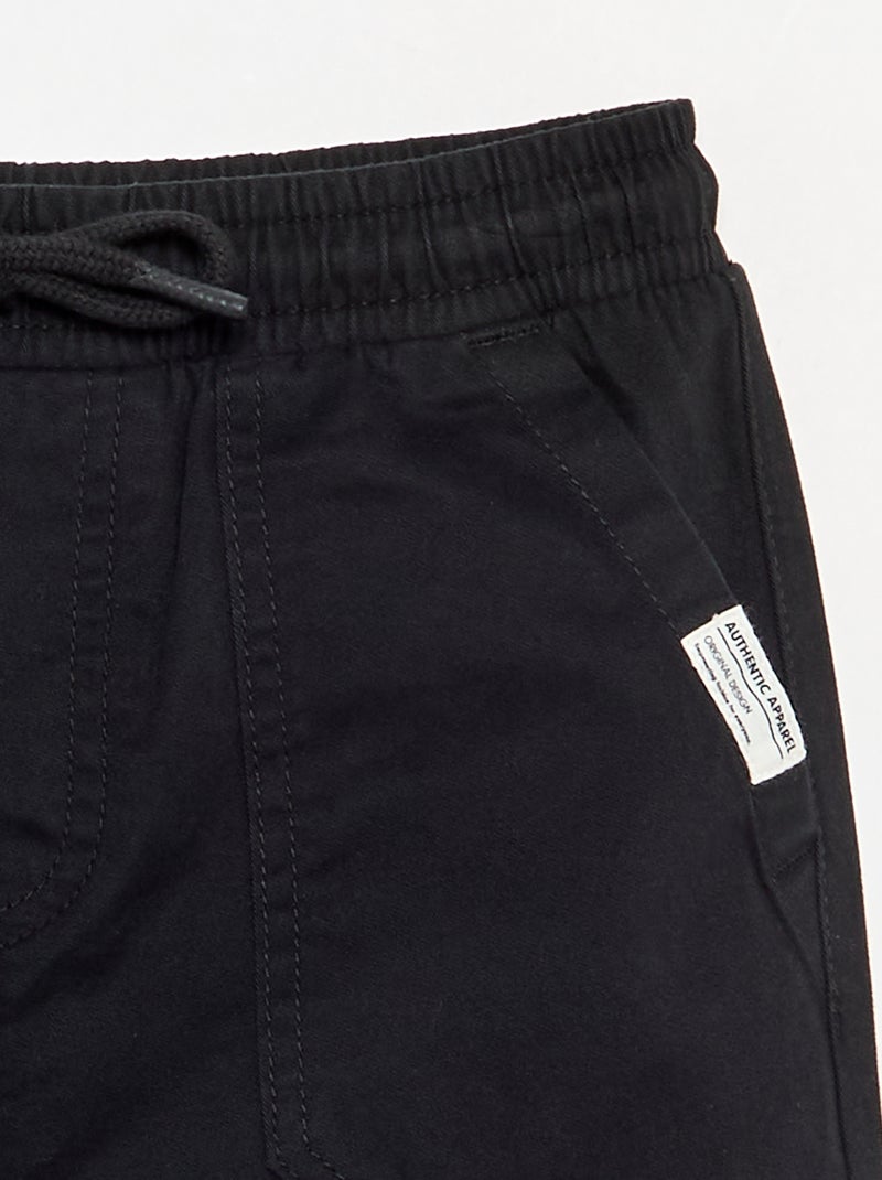 Pantalon de jogging en twill - coupe confortable Noir - Kiabi