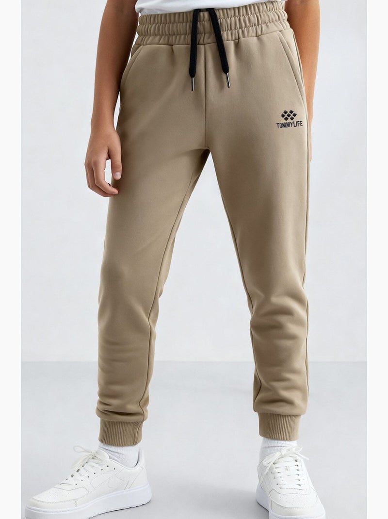 Pantalon de jogging enfant tommy Beige argile - Kiabi