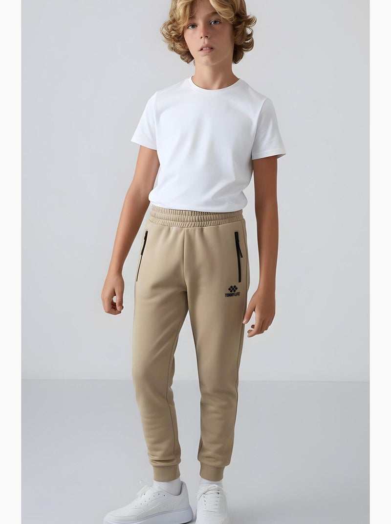 Pantalon de jogging enfant tommy Beige argile - Kiabi