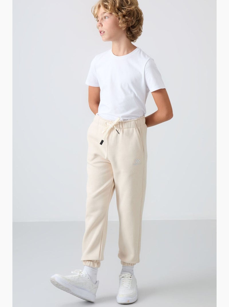 Pantalon de jogging enfant tommy Noir Beige - Kiabi