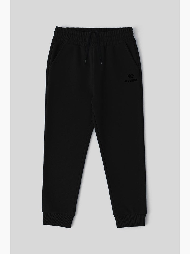 Pantalon de jogging enfant tommy Noir - Kiabi