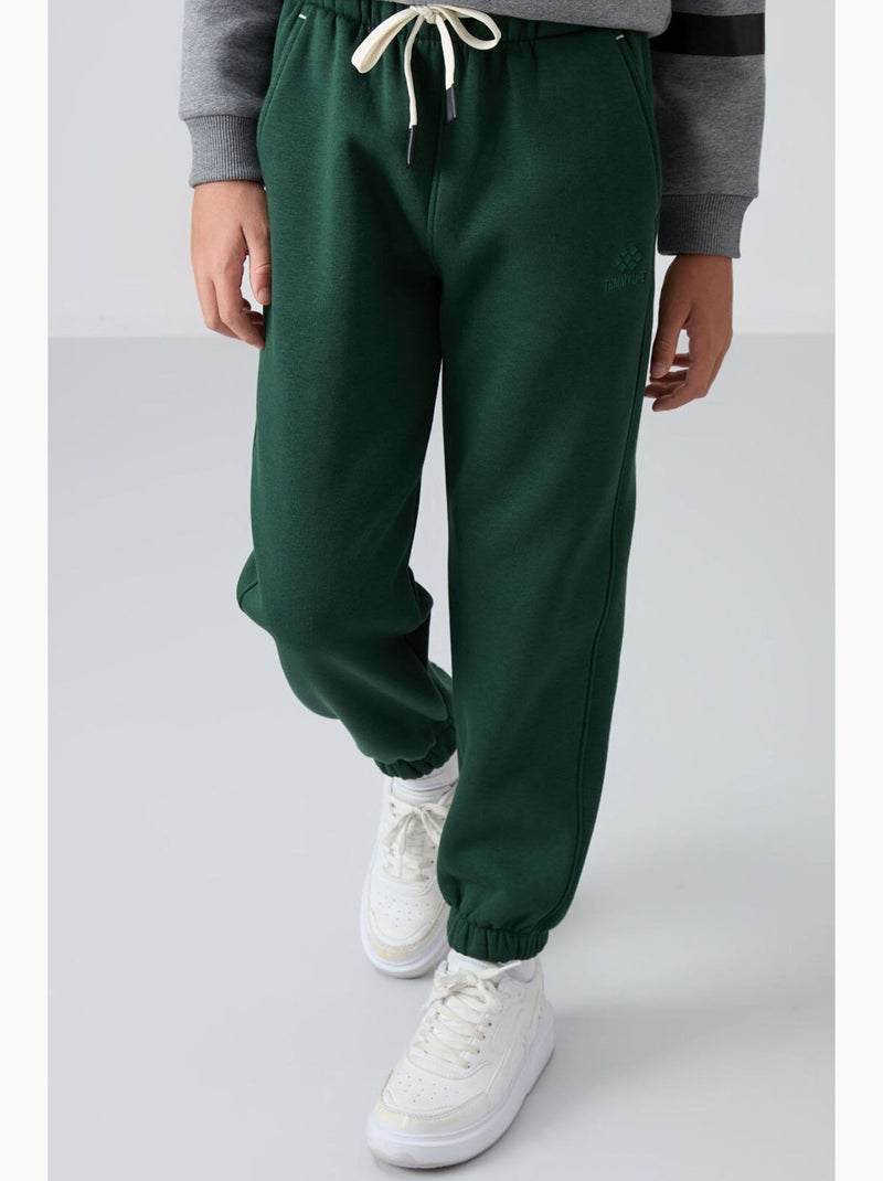 Pantalon de jogging enfant tommy Noir Vert - Kiabi