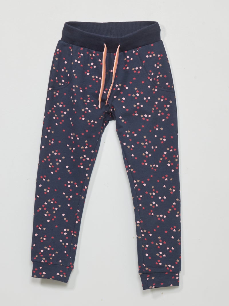 Pantalon de jogging 'étoiles' Bleu - Kiabi