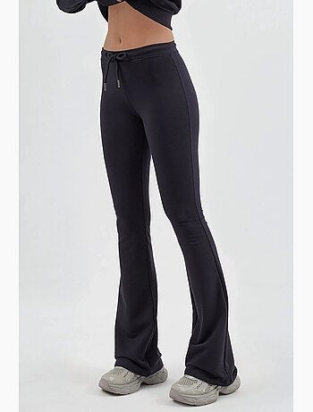 Pantalon de jogging évasé taille mi-haute avec cordon busem