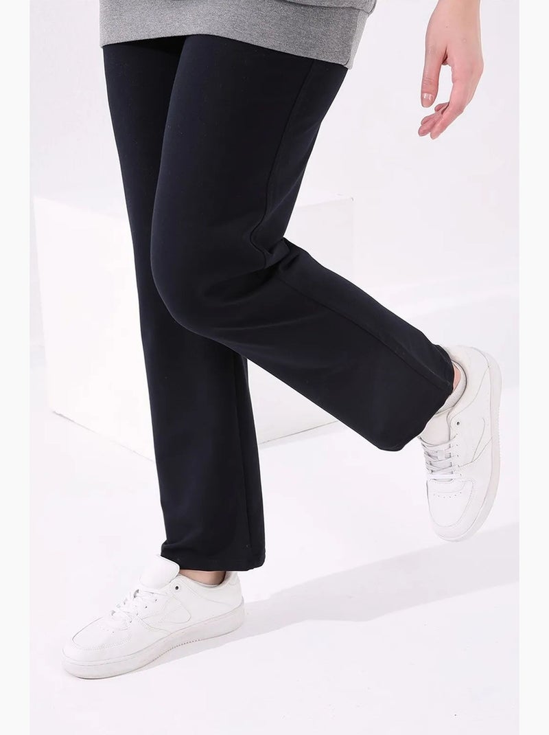 Pantalon de jogging femme à jambe droite tommy Bleu marine - Kiabi