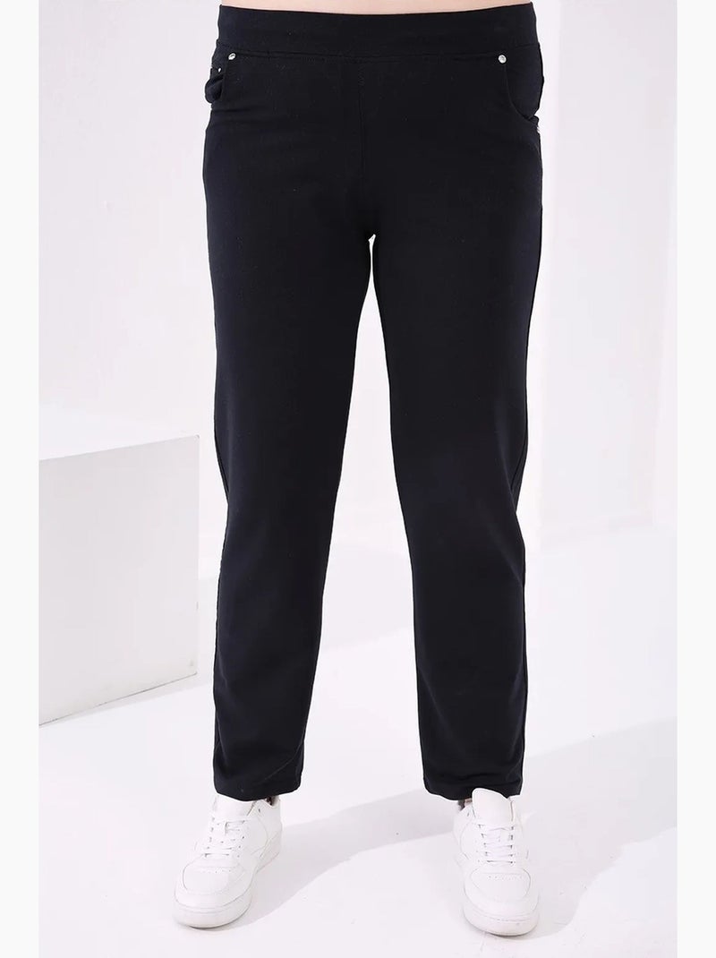 Pantalon de jogging femme à jambe droite tommy Bleu marine - Kiabi