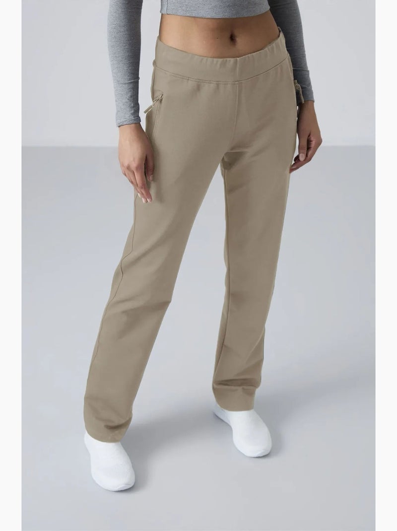 Pantalon de jogging femme à jambe droite tommy Grège - Kiabi