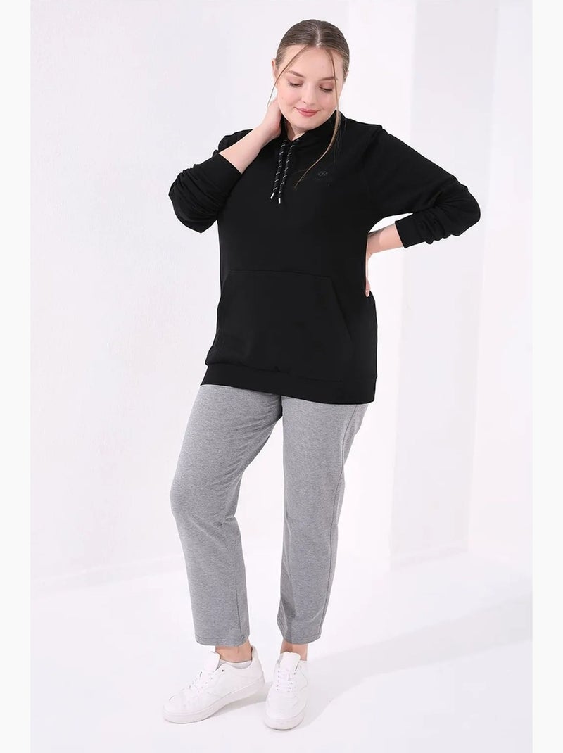 Pantalon de jogging femme à jambe droite tommy Gris clair - Kiabi